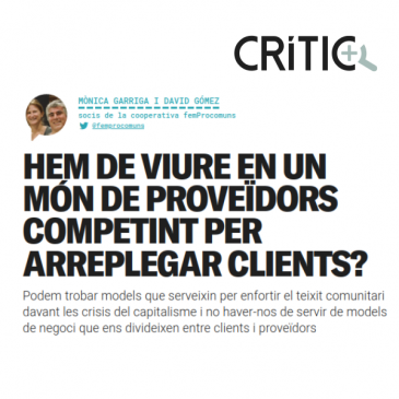 ¿Tenemos que vivir en un mundo de proveedores compitiendo para conseguir clientes?